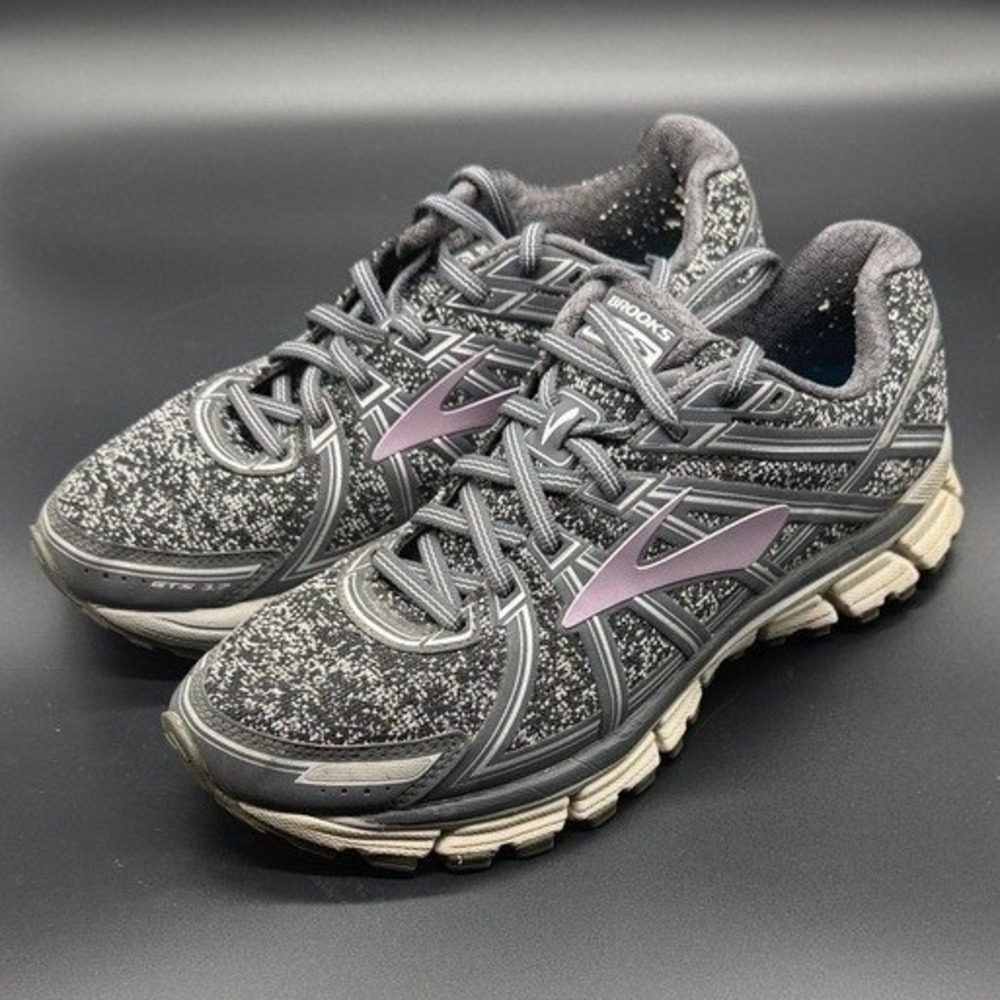 Brooks Adrenaline GTS 17 Womens Running Shoes Gray Black‎ 1202311B026 Size 8.5